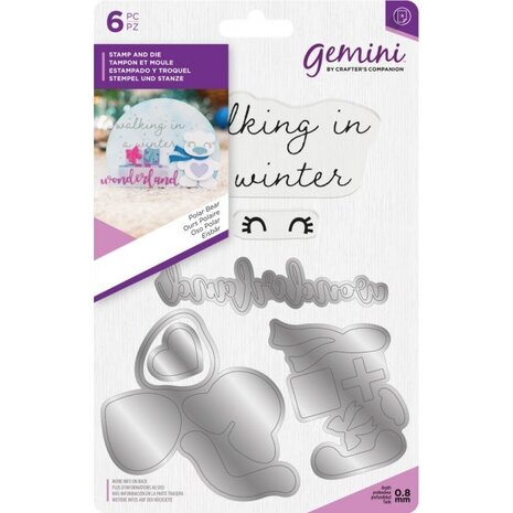 Gemini Polar Bear Stamp & Die (GEM-STD-POB)