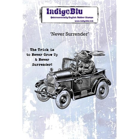 IndigoBlu Never Surrender A6 Rubber Stamp (IND0558)