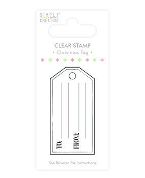 Simply Creative Christmas Tag Clear Stamp (SSCSTP007X19) Simply Creative Christmas Tag Clear Stamp (SSCSTP007X19)