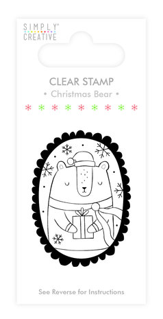 Simply Creative Christmas Bear Clear Stamp (SCSTP012X19) Simply Creative Christmas Bear Clear Stamp (SCSTP012X19)