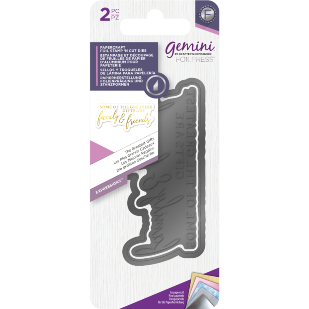 Gemini Foil Stamp ‘N’ Cut Die Expressions The Greatest Gifts (GEM-FSC-EXP-TGGI) Gemini Foil Stamp ‘N’ Cut Die Expressions The Greatest Gifts (GEM-FSC-EXP-TGGI)