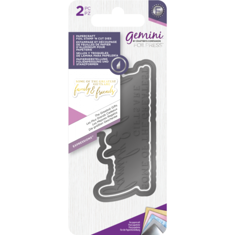 Gemini Foil Stamp ‘N’ Cut Die Expressions The Greatest Gifts (GEM-FSC-EXP-TGGI) Gemini Foil Stamp ‘N’ Cut Die Expressions The Greatest Gifts (GEM-FSC-EXP-TGGI)