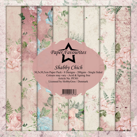 Paper Favourites Shabby Chich 12x12 Inch Paper Pack (PF301)