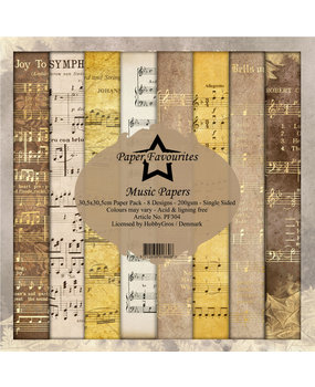 Paper Favourites Music Papers 12x12 Inch Paper Pack (PF304)