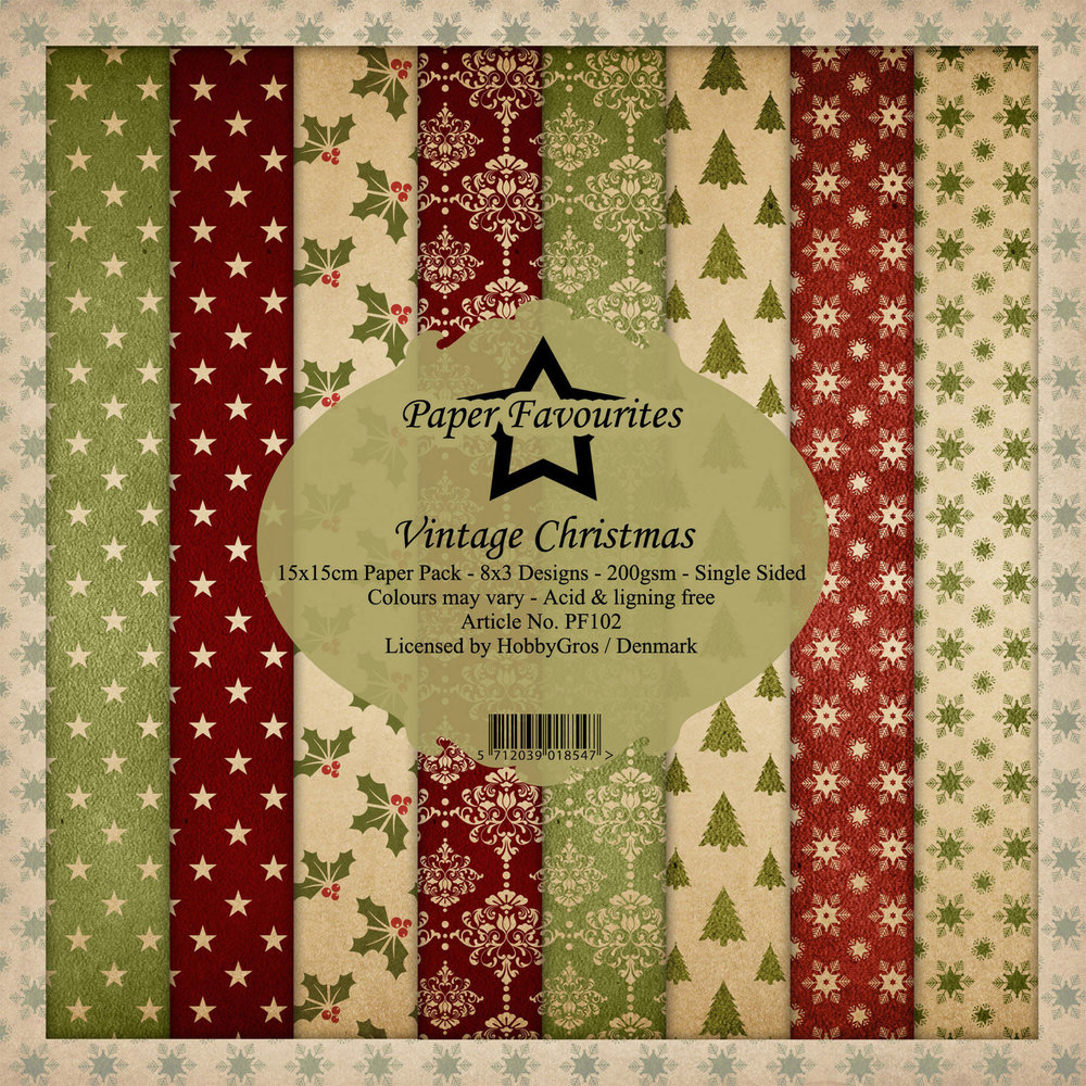 Paper Favourites Vintage Christmas 6x6 Inch Paper Pack (PF102)
