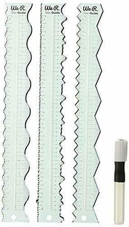 We R Memory Keepers Tear Guides 12 Inch Clear Rulers with Water Pen (660082) We R Memory Keepers Tear Guides 12 Inch Clear Rulers with Water Pen (660082)
