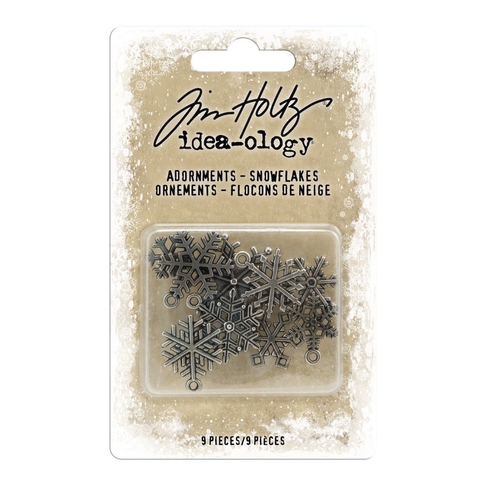 Idea-ology Tim Holtz Adornments Snowflakes (9pcs) (TH94007) Idea-ology Tim Holtz Adornments Snowflakes (9pcs) (TH94007)