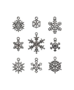 Idea-ology Tim Holtz Adornments Snowflakes (9pcs) (TH94007) Idea-ology Tim Holtz Adornments Snowflakes (9pcs) (TH94007)