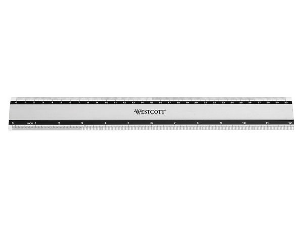 Westcott Aluminium Ruler 30cm Anti Slip (AC-E10191) Westcott Aluminium Ruler 30cm Anti Slip (AC-E10191)