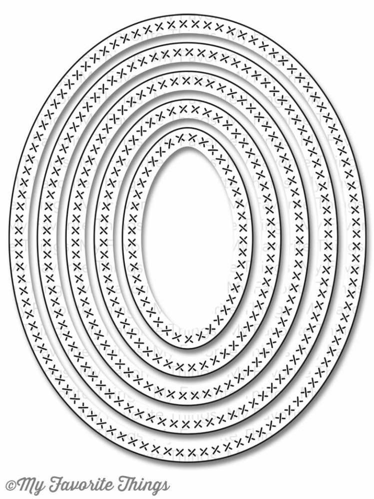 My Favorite Things Die-namics Cross-Stitch Oval Stax (MFT-651)