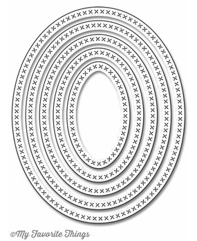 My Favorite Things Die-namics Cross-Stitch Oval Stax (MFT-651)