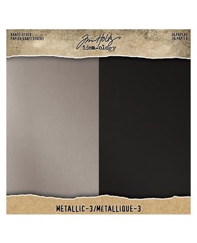 Idea-ology Metallic-3 Kraft-Stock 8x8 Inch Paper Stash (TH94021) Idea-ology Metallic-3 Kraft-Stock 8x8 Inch Paper Stash (TH94021)