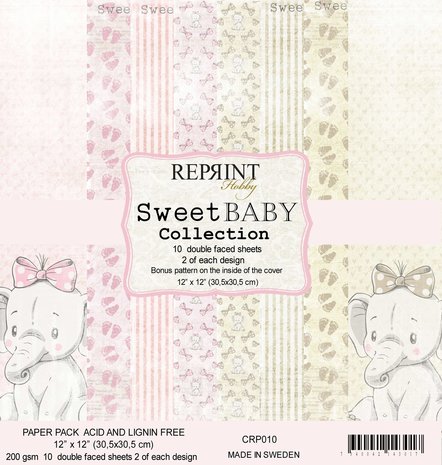 Reprint Sweet Baby Pink 12x12 Inch Paper Pack (CRP010)