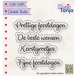 Nellie Snellen NL Teksten Prettige Feestdagen Clear Stamps (DTCS025)