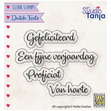 Nellie Snellen NL Teksten Proficiat Gefeliciteerd Clear Stamps (DTCS027)