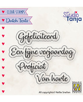 Nellie Snellen NL Teksten Proficiat Gefeliciteerd Clear Stamps (DTCS027) Nellie Snellen NL Teksten Proficiat Gefeliciteerd Clear Stamps (DTCS027)