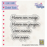 Nellie Snellen NL Teksten Hoera Een Meisje Clear Stamps (DTCS028)