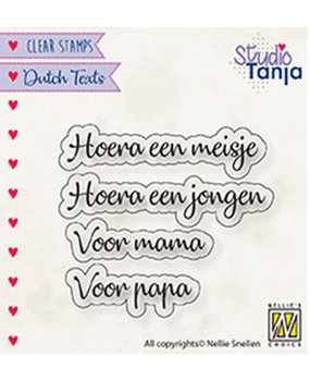 Nellie Snellen NL Teksten Hoera Een Meisje Clear Stamps (DTCS028) Nellie Snellen NL Teksten Hoera Een Meisje Clear Stamps (DTCS028)