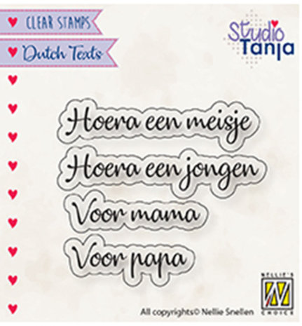 Nellie Snellen NL Teksten Hoera Een Meisje Clear Stamps (DTCS028) Nellie Snellen NL Teksten Hoera Een Meisje Clear Stamps (DTCS028)