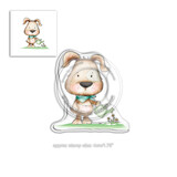 Polkadoodles Fuzzypuffs Scruff Watering Can Clear Stamp (PD7869)