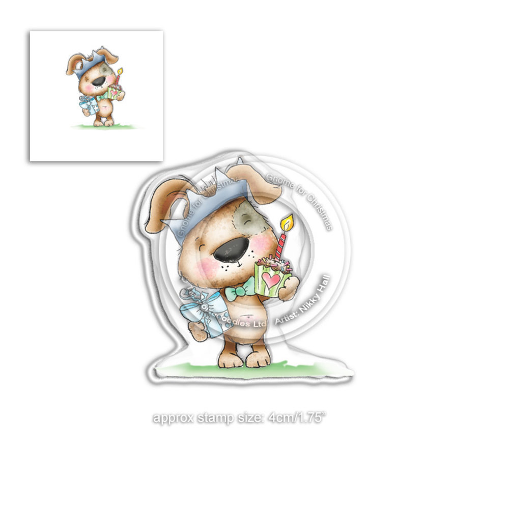 Polkadoodles Fuzzypuff Scruff Birthday Clear Stamp (PD7870)