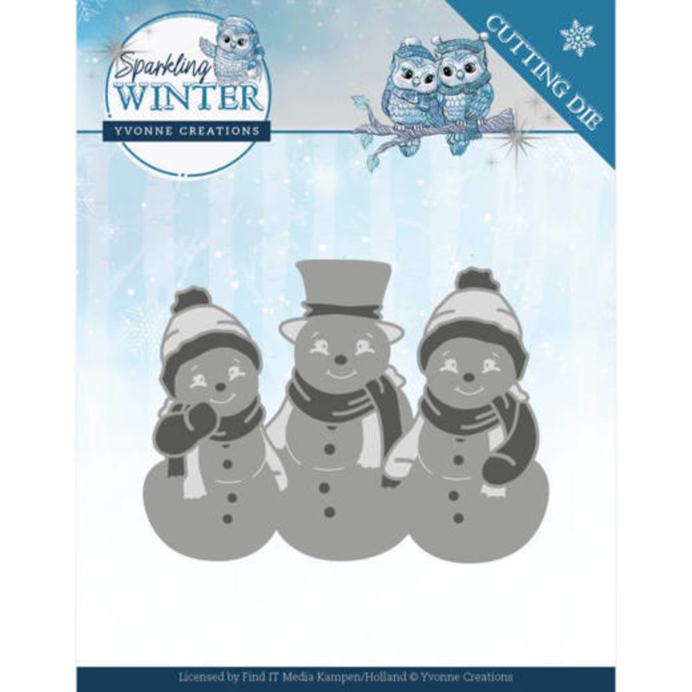 Yvonne Creations Sparkling Winter Sparkling Snowmen Die (YCD10191) Yvonne Creations Sparkling Winter Sparkling Snowmen Die (YCD10191)