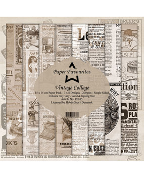 Paper Favourites Vintage Collage 6x6 Inch Paper Pack (PF105)