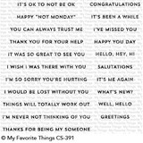 My Favorite Things Greetings & Salutations Clear Stamps (CS-391)