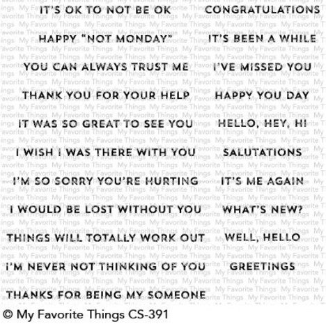 My Favorite Things Greetings & Salutations Clear Stamps (CS-391)