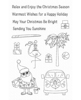 My Favorite Things Sun-Lovin' Santa Clear Stamps (CS-431)