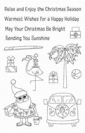 My Favorite Things Sun-Lovin' Santa Clear Stamps (CS-431)