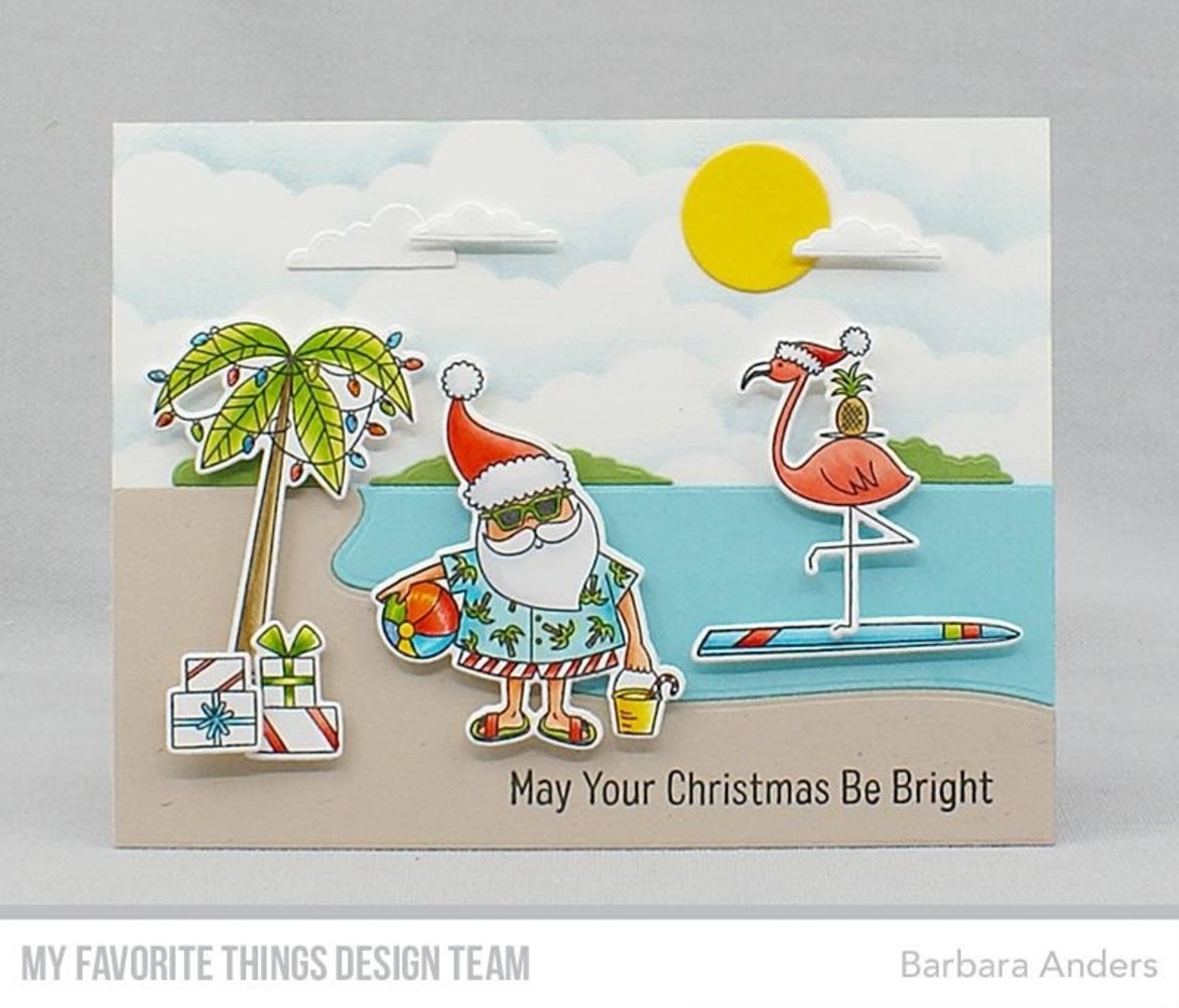 My Favorite Things Sun-Lovin' Santa Clear Stamps (CS-431)