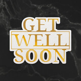 Couture Creations Get Well Soon Sentiment Mini Cut, Foil & Emboss Die (CO726712)
