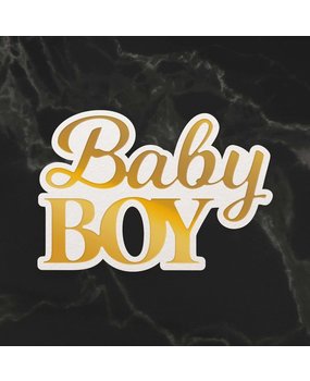 Couture Creations Baby Boy Sentiment Mini Cut, Foil & Emboss Die (CO726714) Couture Creations Baby Boy Sentiment Mini Cut, Foil & Emboss Die (CO726714)