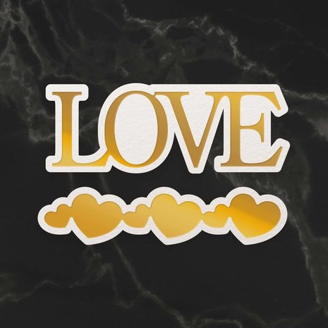 Couture Creations Love Sentiment & Heart Border Mini Cut, Foil & Emboss Dies (CO726722) Couture Creations Love Sentiment & Heart Border Mini Cut, Foil & Emboss Dies (CO726722)