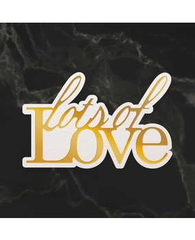 Couture Creations Lots of Love Sentiment Mini Cut, Foil & Emboss Die (CO726725) Couture Creations Lots of Love Sentiment Mini Cut, Foil & Emboss Die (CO726725)
