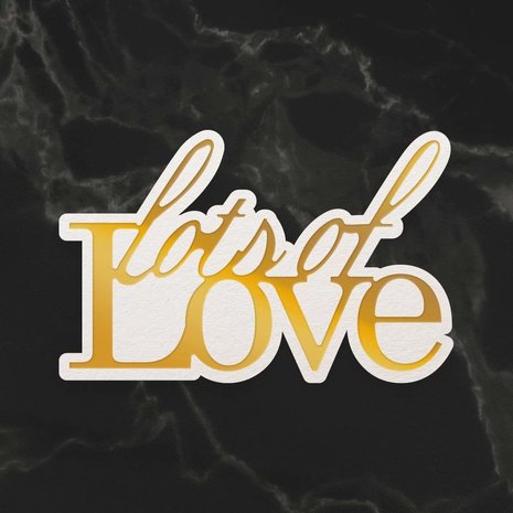 Couture Creations Lots of Love Sentiment Mini Cut, Foil & Emboss Die (CO726725) Couture Creations Lots of Love Sentiment Mini Cut, Foil & Emboss Die (CO726725)
