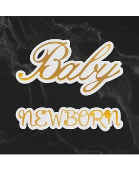 Couture Creations Newborn Sentiment Mini Cut, Foil & Emboss Dies (CO726726) Couture Creations Newborn Sentiment Mini Cut, Foil & Emboss Dies (CO726726)