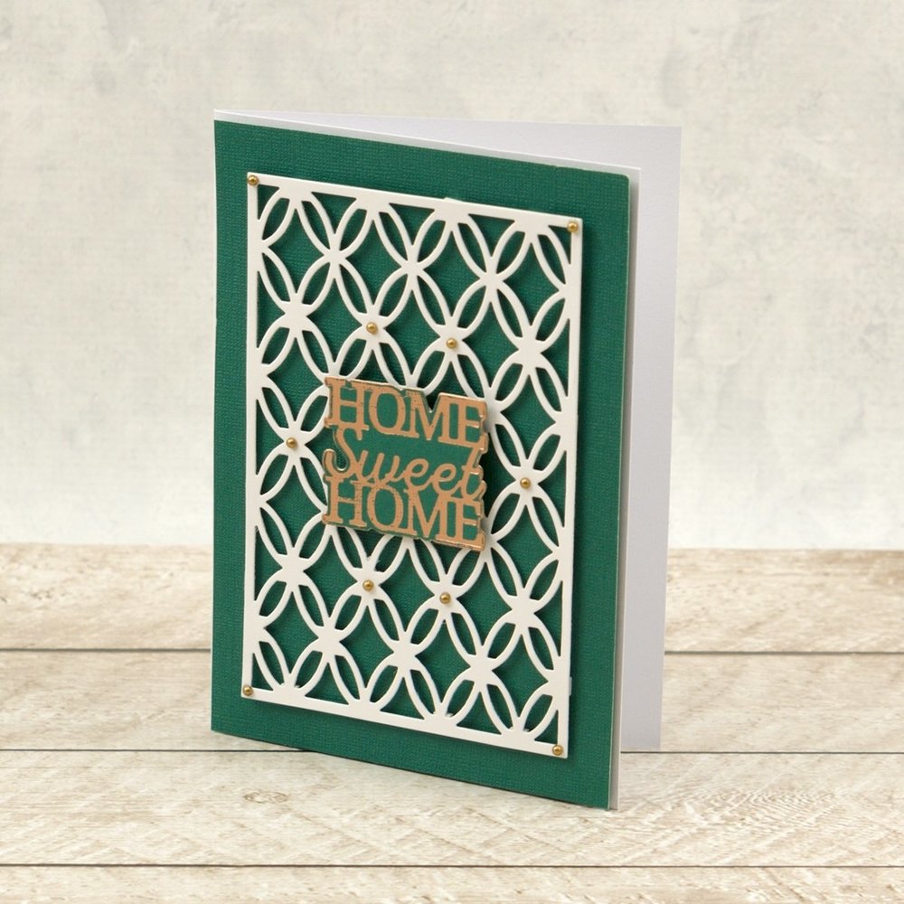 Couture Creations Home Sweet Home Sentiment Mini Cut, Foil & Emboss Die (CO726728) Couture Creations Home Sweet Home Sentiment Mini Cut, Foil & Emboss Die (CO726728)