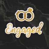 Couture Creations Engaged Sentiment & Rings Mini Cut, Foil & Emboss Dies (CO726740)