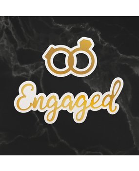 Couture Creations Engaged Sentiment & Rings Mini Cut, Foil & Emboss Dies (CO726740) Couture Creations Engaged Sentiment & Rings Mini Cut, Foil & Emboss Dies (CO726740)