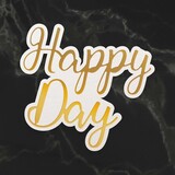 Couture Creations Happy Day Sentiment Mini Cut, Foil & Emboss Die (CO726741)