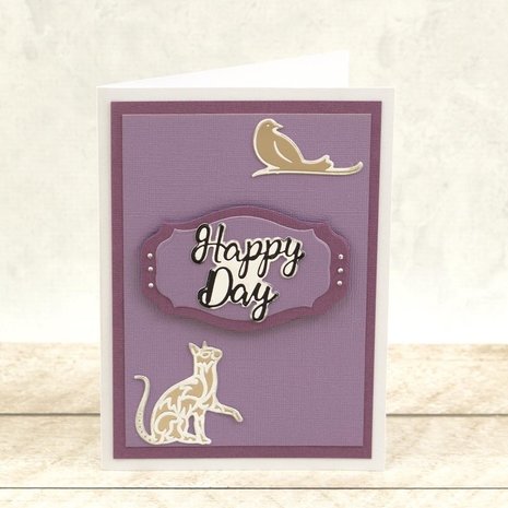 Couture Creations Happy Day Sentiment Mini Cut, Foil & Emboss Die (CO726741) Couture Creations Happy Day Sentiment Mini Cut, Foil & Emboss Die (CO726741)