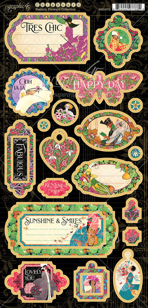 Graphic 45 Fashion Forward Chipboard (4501972) Graphic 45 Fashion Forward Chipboard (4501972)