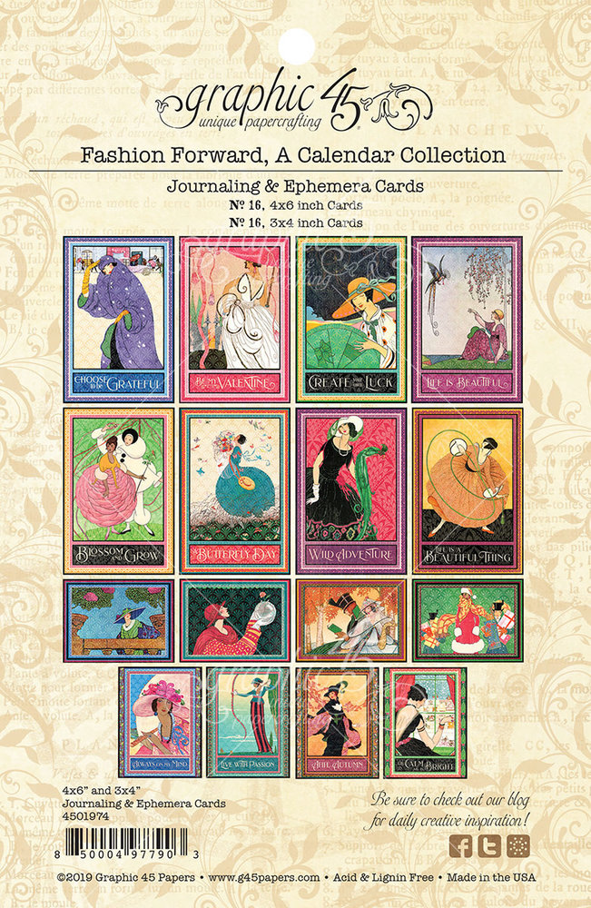 Graphic 45 Fashion Forward Journaling & Ephemera Cards (4501974) Graphic 45 Fashion Forward Journaling & Ephemera Cards (4501974)