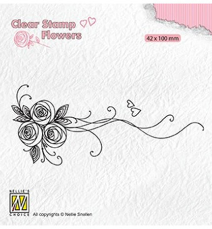 Nellie Snellen Bouquet Roses 1 Clear Stamp (FLO020) Nellie Snellen Bouquet Roses 1 Clear Stamp (FLO020)