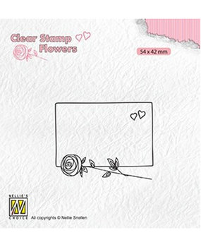 Nellie Snellen Frame With Rose Clear Stamp (FLO024) Nellie Snellen Frame With Rose Clear Stamp (FLO024)