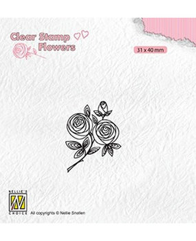 Nellie Snellen Rose Twig Clear Stamp (FLO026) Nellie Snellen Rose Twig Clear Stamp (FLO026)