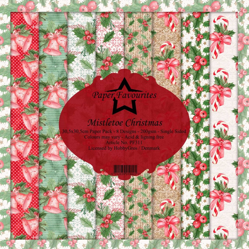 Paper Favourites Mistletoe Christmas 12x12 Inch Paper Pack (PF311) Paper Favourites Mistletoe Christmas 12x12 Inch Paper Pack (PF311)