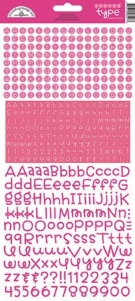 Doodlebug Design Inc. Bubblegum Teensy Type Stickers (3427)